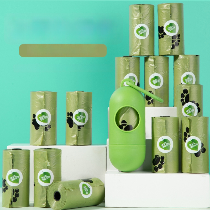 Dispenser pentru pungile de gunoi pentru câini, cu pungi în rol biodegradabile și groase