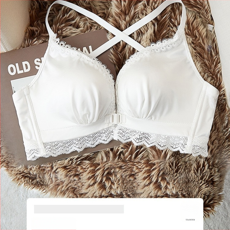 Μπουζί με μπροστινό κούμπωμα για μικρό στήθος – push-up, κατά της χαλάρωσης, χωρίς κενά καλύμματα, όμορφο πίσω, νάιλον ύφασμα με επένδυση