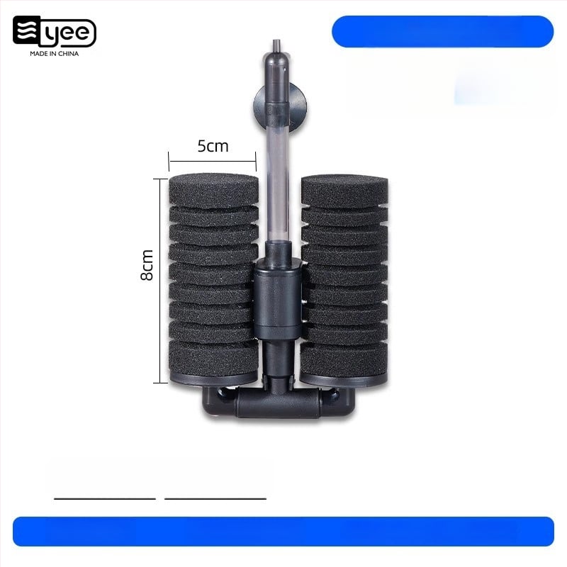 Akváriová oxigénpumpa s integrovanou troj-in-1 cirkuláciou vody a filtráciou; Materiál: plast; Filtračná vata