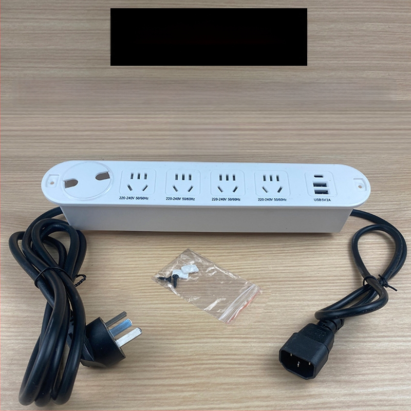 Qineng επιτραπέζιο ενσωματωμένο πολύμπριζο με διπλές υποδοχές, δυνατότητα Daisy-chain, θύρες USB και USB-C