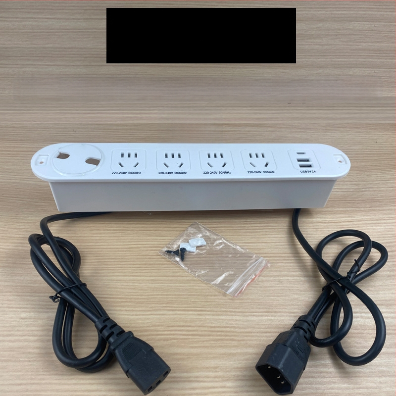 Qineng επιτραπέζιο ενσωματωμένο πολύμπριζο με διπλές υποδοχές, δυνατότητα Daisy-chain, θύρες USB και USB-C