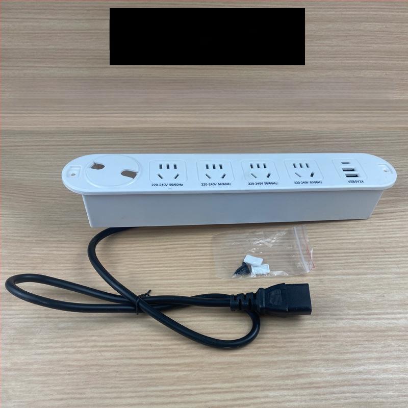 Qineng επιτραπέζιο ενσωματωμένο πολύμπριζο με διπλές υποδοχές, δυνατότητα Daisy-chain, θύρες USB και USB-C