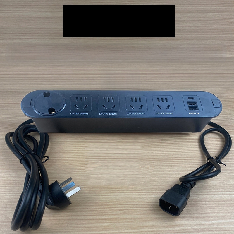 Qineng επιτραπέζιο ενσωματωμένο πολύμπριζο με διπλές υποδοχές, δυνατότητα Daisy-chain, θύρες USB και USB-C