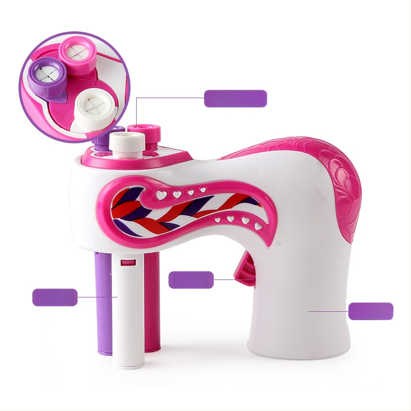 Автоматичен уред за плитка с три нишки на коса, играчка, пластмасов материал, за деца 7–14 г., симулационна функция, Qi Le Toy