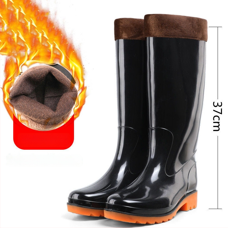 Γαλότσες βροχής PVC, υψηλός σωλήνας, αναπνέουσες και ζεστές, αντιολισθητικές