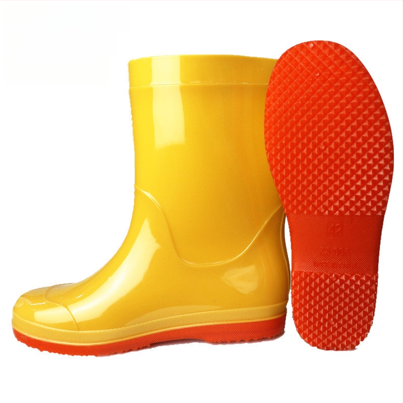 Γαλότσες βροχής PVC, υψηλός σωλήνας, αναπνέουσες και ζεστές, αντιολισθητικές