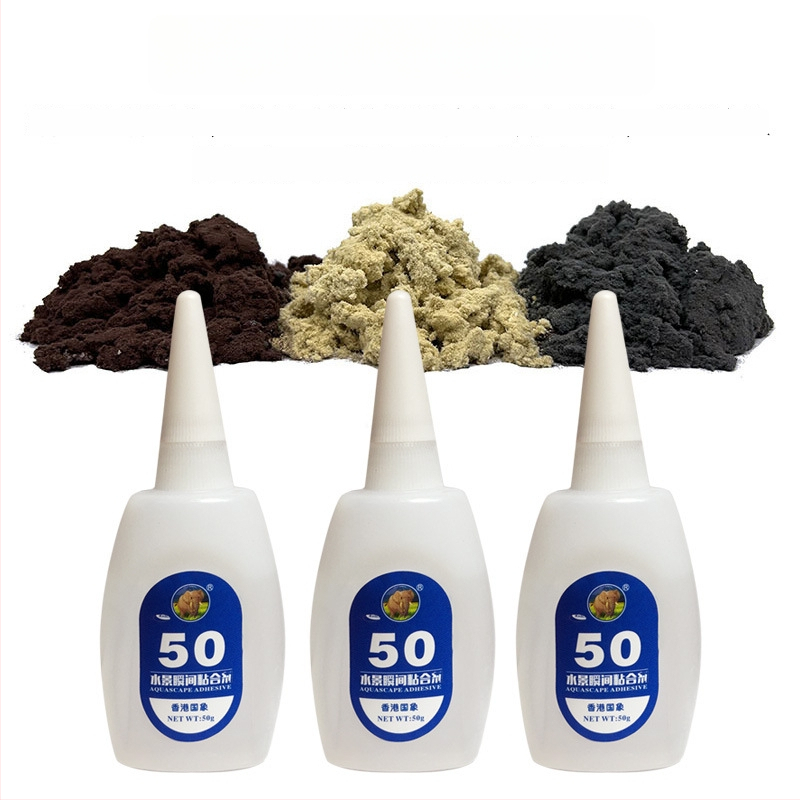 Akvaris táj készlet biokémiai gyapottal, kőzetváz, ragasztó, Blue Dragon kő, elsüllyedt fa; tömeg 150 g; eredet Guangdong.