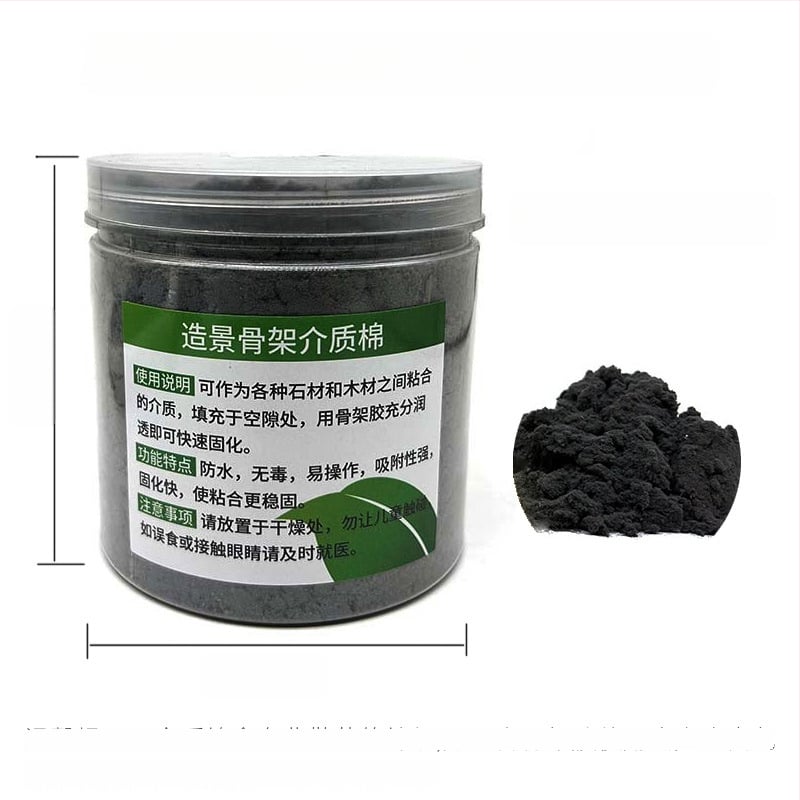 Akvaris táj készlet biokémiai gyapottal, kőzetváz, ragasztó, Blue Dragon kő, elsüllyedt fa; tömeg 150 g; eredet Guangdong.