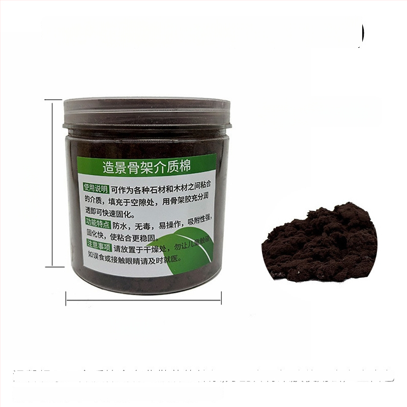 Akvaris táj készlet biokémiai gyapottal, kőzetváz, ragasztó, Blue Dragon kő, elsüllyedt fa; tömeg 150 g; eredet Guangdong.