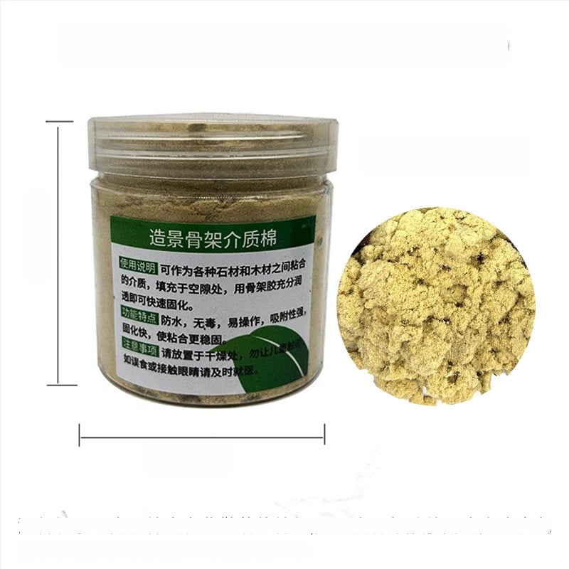 Akvaris táj készlet biokémiai gyapottal, kőzetváz, ragasztó, Blue Dragon kő, elsüllyedt fa; tömeg 150 g; eredet Guangdong.