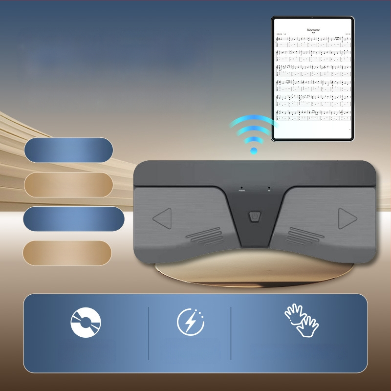 Pedal-operated page turner για μουσικές παρτιτούρες για ηλεκτρονικά πληκτρολόγια, ABS σκληρό περίβλημα, μοντέλο Music translator, συσκευασία: χαρτοκιβώτιο