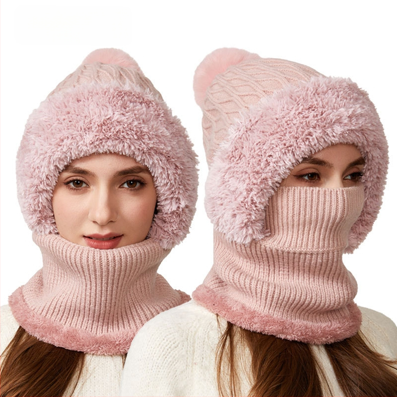 Σετ πλεκτό καπέλο και φουλάρι με υψηλή ελαστικότητα (Ακρυλικό νήμα; Μονόχρωμο; Για ενήλικες γυναίκες; Χειμώνας)