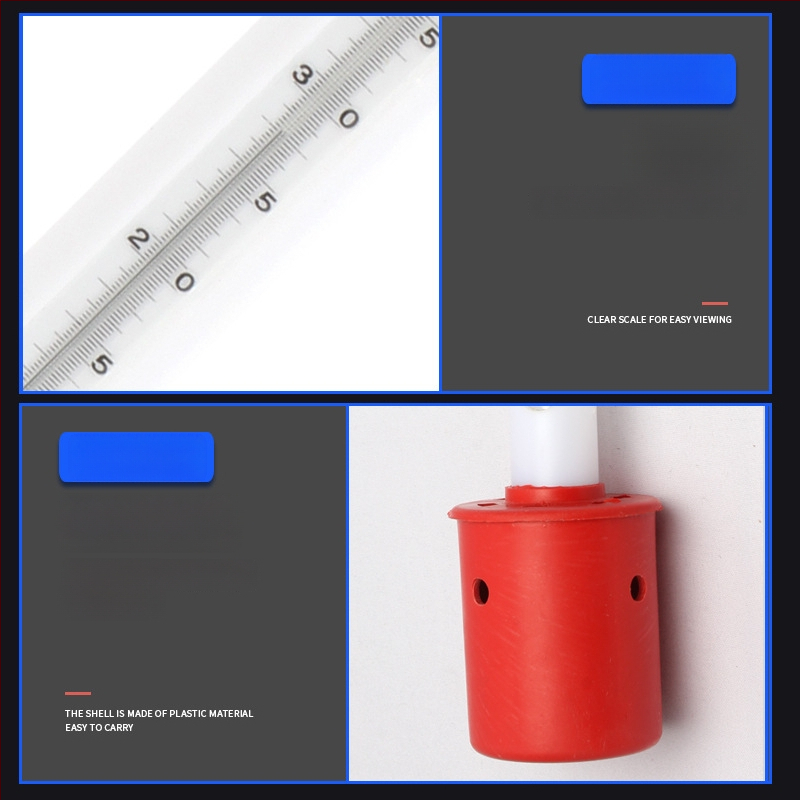 Термометър за морска вода с корпус от пластмаса/неръждаема стомана и пластмасов защитен калъф – плаващ аквакултурен термометър, код 150, висок клас