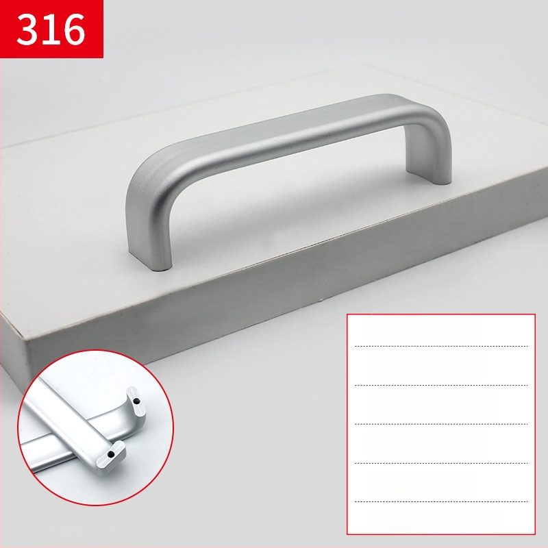 Mâner pentru mobilier din aliaj de aluminiu, design tip bară, finisaj anodizat, model 316, stil modern minimalist, montaj pe suprafață