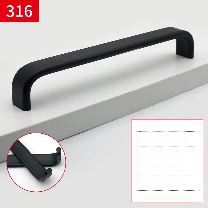 Mâner pentru mobilier din aliaj de aluminiu, design tip bară, finisaj anodizat, model 316, stil modern minimalist, montaj pe suprafață