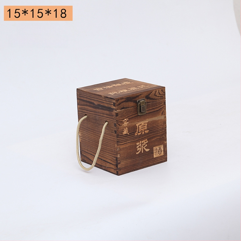 Дървена кутия за вино за две бутилки, гравирана, естествена дървесина, персонализирана облицовка, модел JXQ509