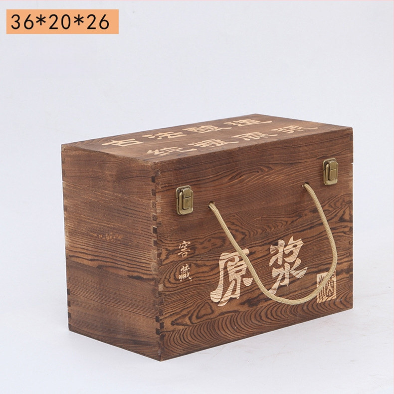 Дървена кутия за вино за две бутилки, гравирана, естествена дървесина, персонализирана облицовка, модел JXQ509