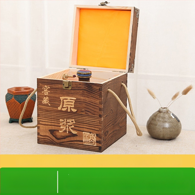 Дървена кутия за вино за две бутилки, гравирана, естествена дървесина, персонализирана облицовка, модел JXQ509