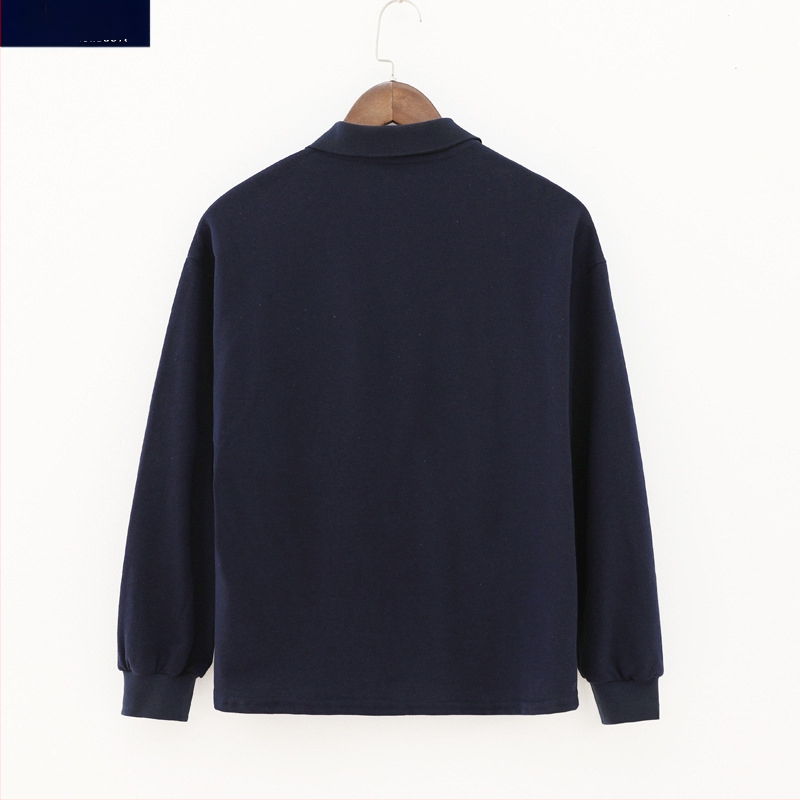 Pólo tričko pre chlapcov – bavlna, dlhé rukávy, bez potlače, pre deti 8+ rokov