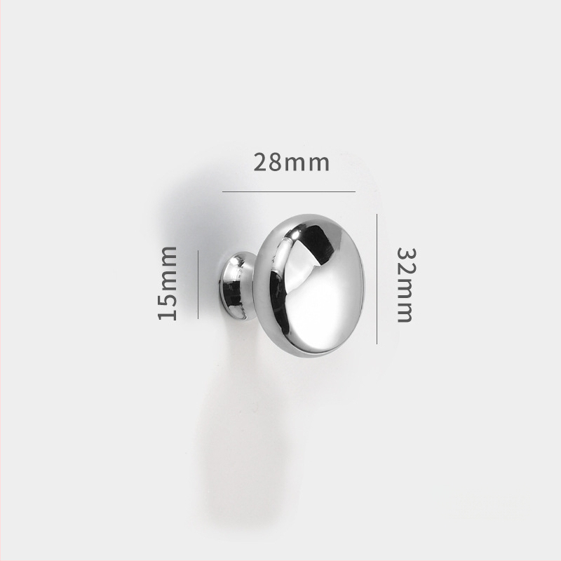 Mâner din cupru pentru uși și sertare, rotund, cu o singură gaură, formă semicirculară, model 8860, finisaj cu fir, stil modern minimalist