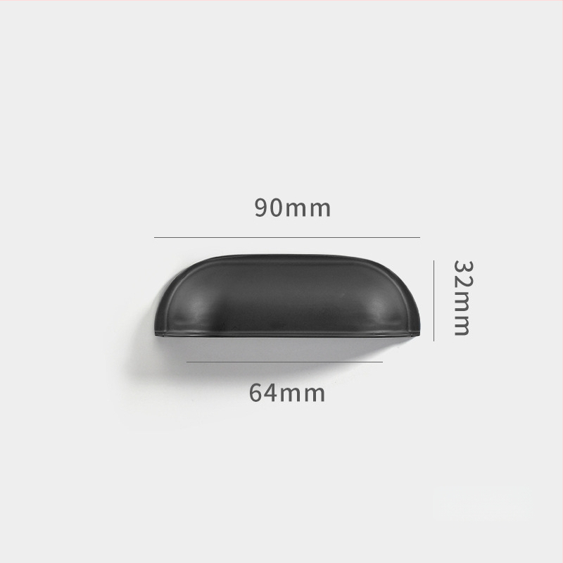 Mâner din cupru pentru uși și sertare, rotund, cu o singură gaură, formă semicirculară, model 8860, finisaj cu fir, stil modern minimalist