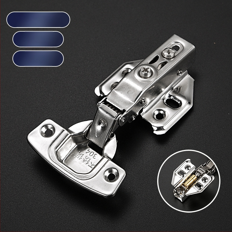 Γυαλισμένος μεντεσές από ανοξείδωτο χάλυβα για πόρτες ντουλάπας με αμορτισέρ, 304