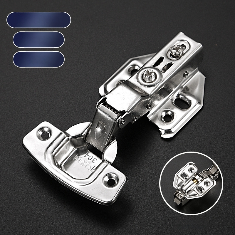 Γυαλισμένος μεντεσές από ανοξείδωτο χάλυβα για πόρτες ντουλάπας με αμορτισέρ, 304