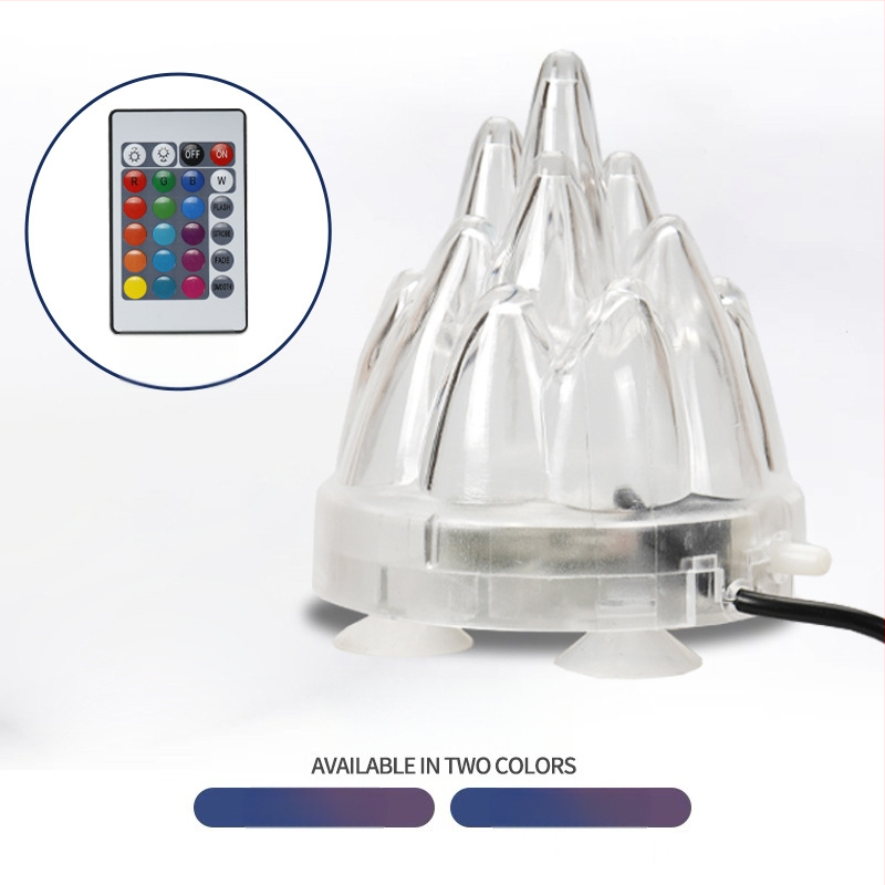 Akvaris buboréklámpa vulkáni tájjal, oxigénpumpa, pagoda lámpa, vízálló