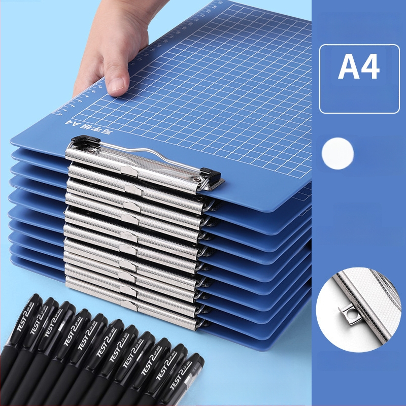 Vastag A4-es dokumentum mappa klipekkel – asztali írásra és kottaíráshoz ideális (modell C1085, PP anyag, üzleti ajándéknak)