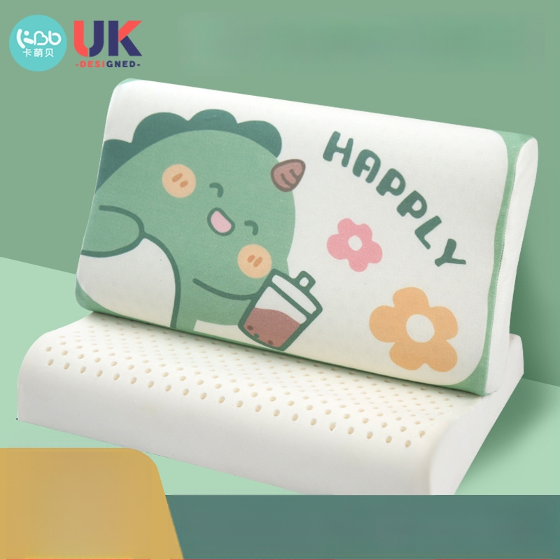 Детска латексова възглавница Kadoubei — естествен латекс, съдържание латекс повече от 90%, ядро: 100% памук, форма: правоъгълник