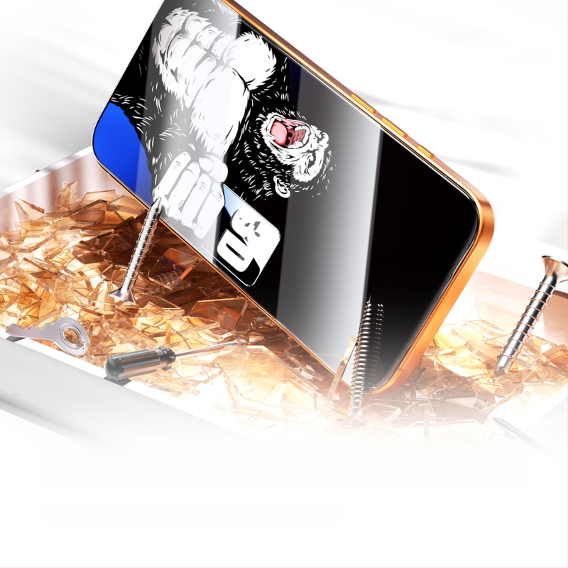 Staklena zaštita zaslona za iPhone 14 Pro Max — HD jasnoća, ultra zakrivljeni rubovi, potpuno pokriće, otporno na prašinu, otiske prstiju, padovi, zaštita privatnosti, elektroplatirani rubovi