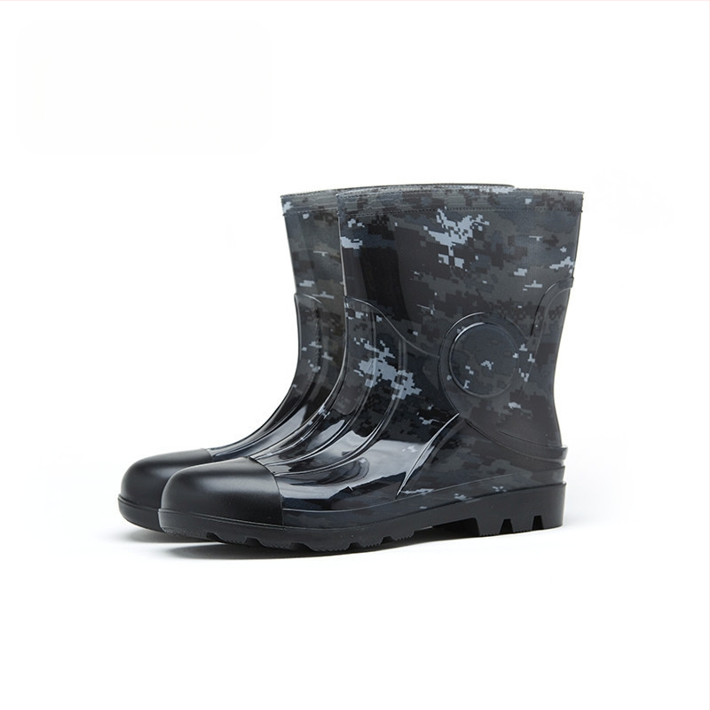 Ανδρικά μποτάκια βροχής μέχρι τη μέση της γάμπας, αδιάβροτα, αντιολισθητικά, ανθεκτικά στη φθορά, καμουφλάζ