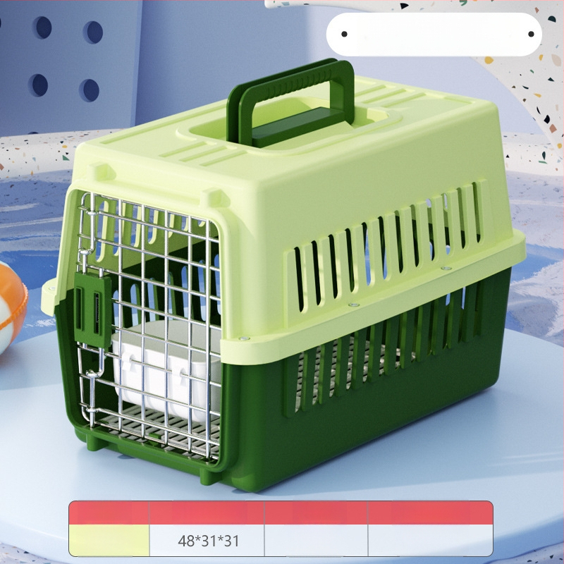Carrier din plastic pentru animale, 48L, model Cartoon, transport pentru pisici și câini