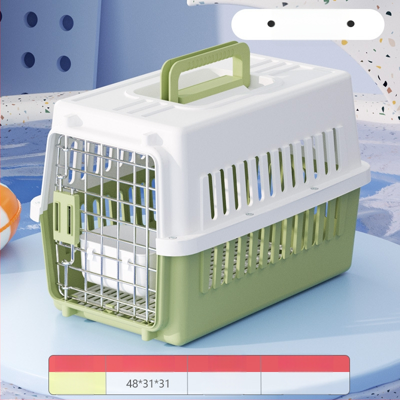 Carrier din plastic pentru animale, 48L, model Cartoon, transport pentru pisici și câini