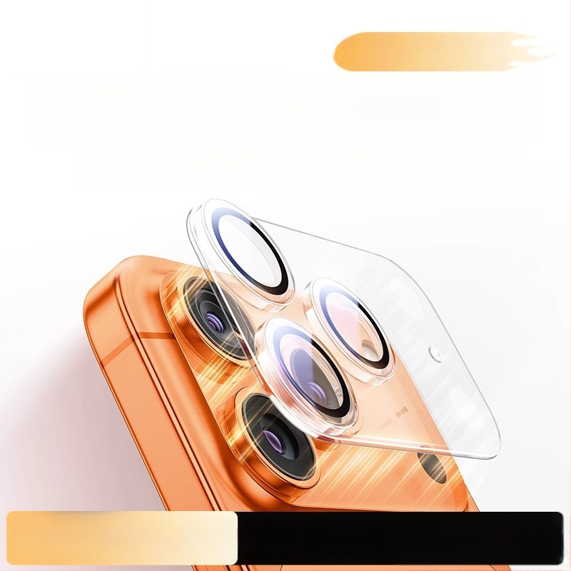 Film pentru lentila camerei din sticlă temperată pentru seria iPhone 13/14 — acoperire 3D completă, claritate HD, praf rezistent, antiamprente