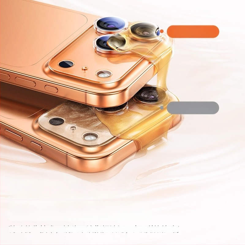 Film pentru lentila camerei din sticlă temperată pentru seria iPhone 13/14 — acoperire 3D completă, claritate HD, praf rezistent, antiamprente