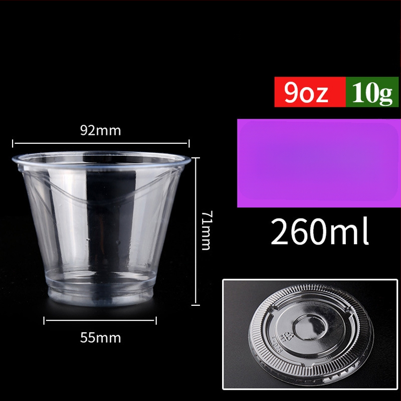 Μίας χρήσης PET ποτήρι για ροφήματα με γάλα/latte, 301–400 ml, διαφανές, χωρίς διαρροές, εκτύπωση λογοτύπου, δυνατότητα προσαρμογής