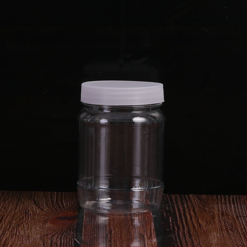 Прозрачен PET съд за съхранение с широко гърло, хранителна опаковка, офсетово печатване