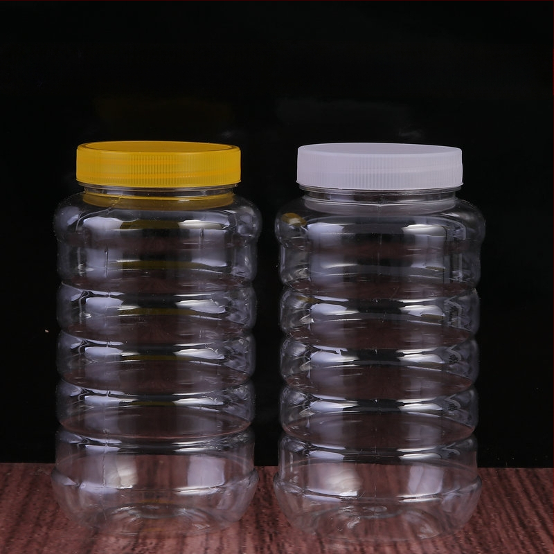 Прозрачен PET съд за съхранение с широко гърло, хранителна опаковка, офсетово печатване