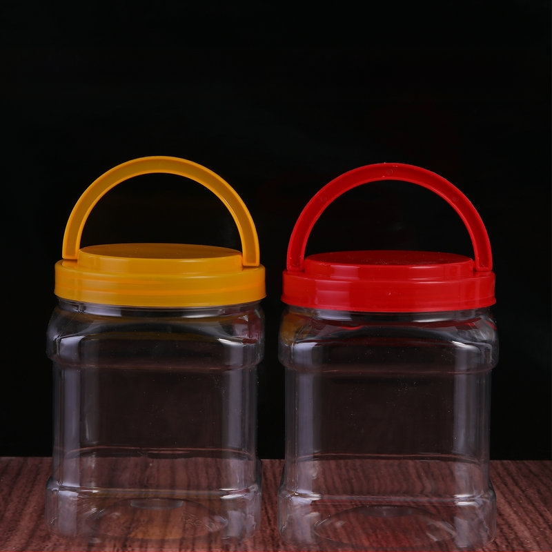 Прозрачен PET съд за съхранение с широко гърло, хранителна опаковка, офсетово печатване