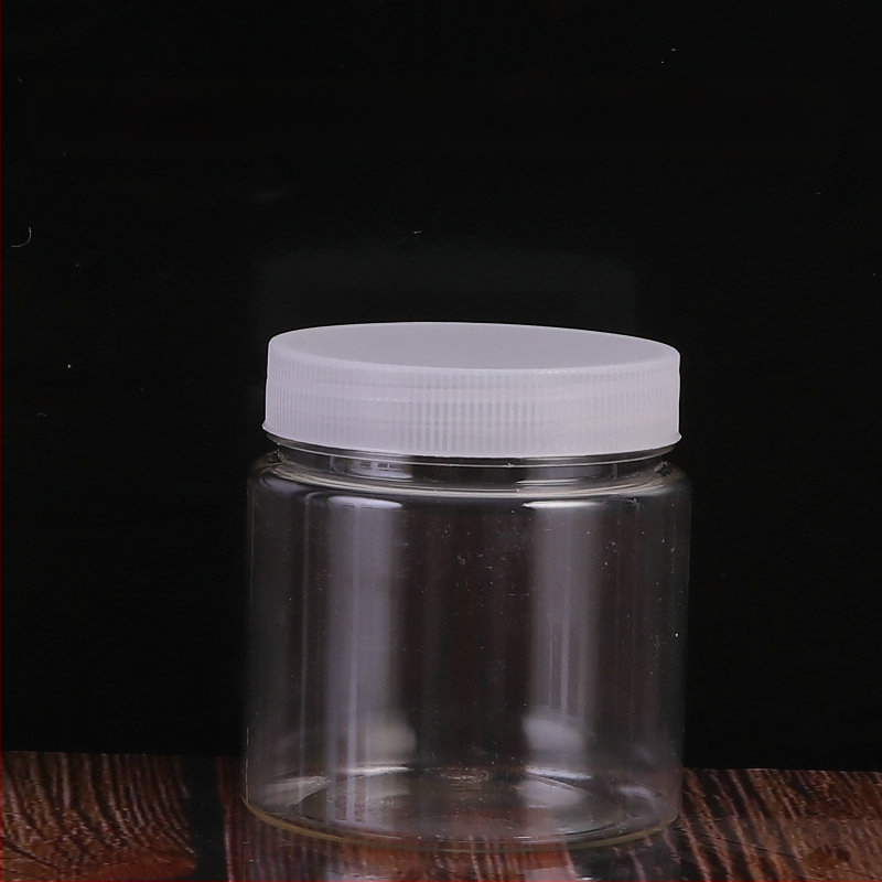 Прозрачен PET съд за съхранение с широко гърло, хранителна опаковка, офсетово печатване