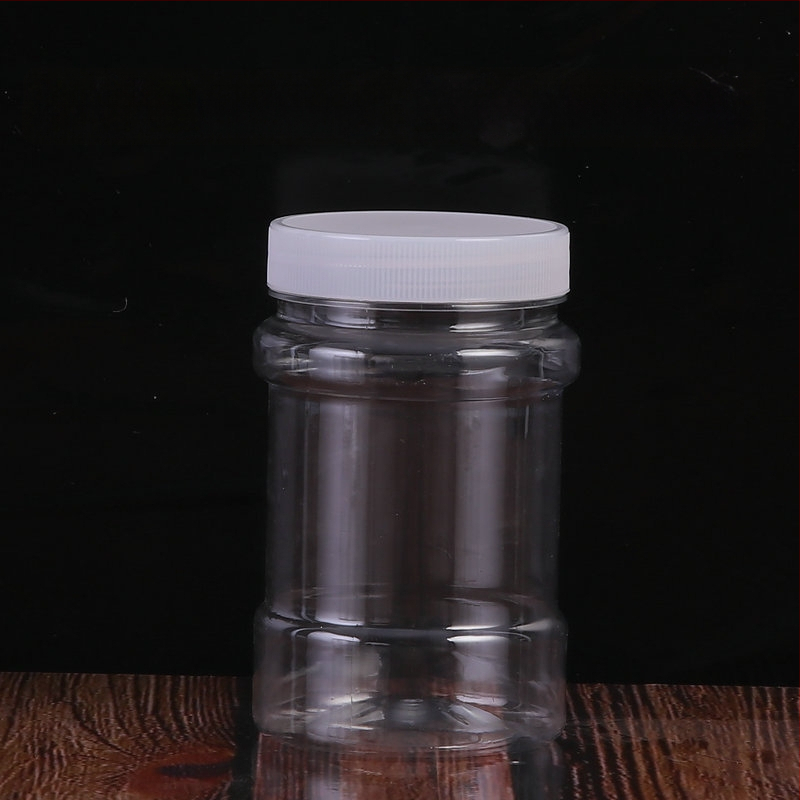 Прозрачен PET съд за съхранение с широко гърло, хранителна опаковка, офсетово печатване