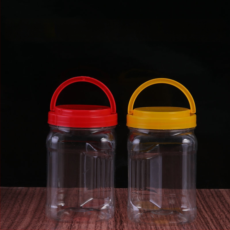 Прозрачен PET съд за съхранение с широко гърло, хранителна опаковка, офсетово печатване