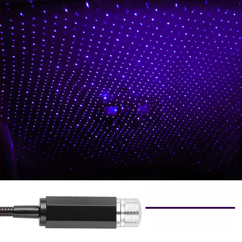 Auto interiérové LED s laserovou projekciou, XKD-11, USB napájanie, materiál: hliníková zliatina + ABS