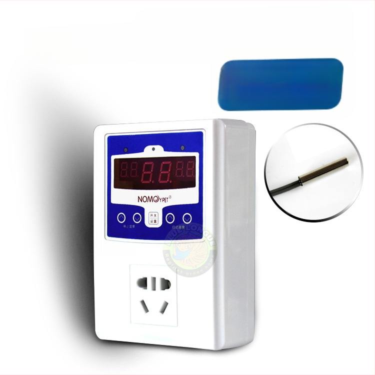 Дървен террариум за влечуги с керамична лампа и електронен термостат за контрол на температурата