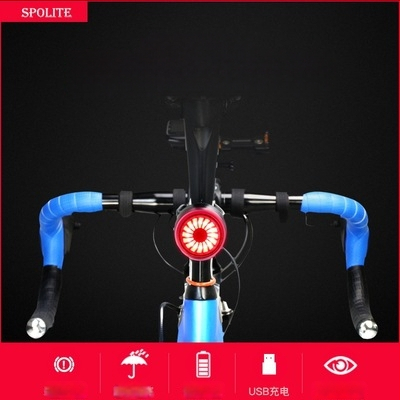 Задна светлина за велосипед с USB-C зареждане, винтов монтаж, режим за нощно каране