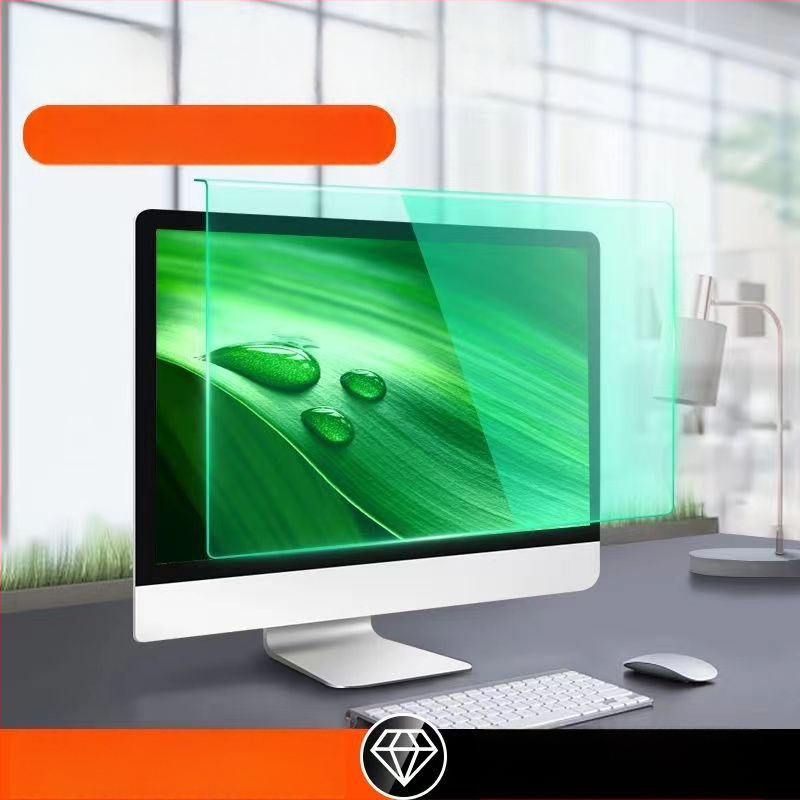 Protecție pentru ochi cu panou de separare suspendat, anti-lumină albastră, fără adeziv, pentru ecran de 24 inch Mac/desktop