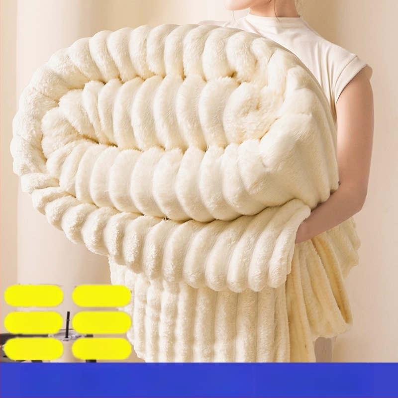 Zimska pliš deka s zaječjim krznom, coral fleece i debeli flanel za krevet