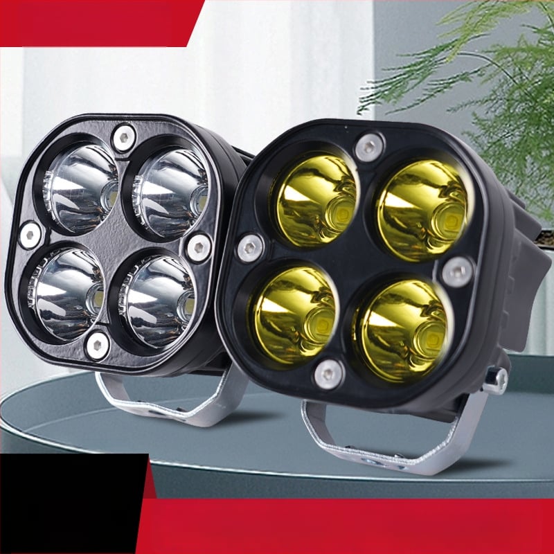 LED προβολέας μοτοσικλέτας με σχέδιο τετράφυλλου τριφυλλιού, 18W, 12-80V, IP7, ζωή 50.000 ωρών