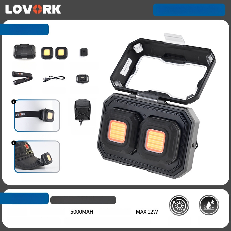 LED φανάρι κατασκήνωσης με διαμορφωμένες μονάδες και διπλό λαμπτήρα, επαναφορτιζόμενο εφεδρικό φως